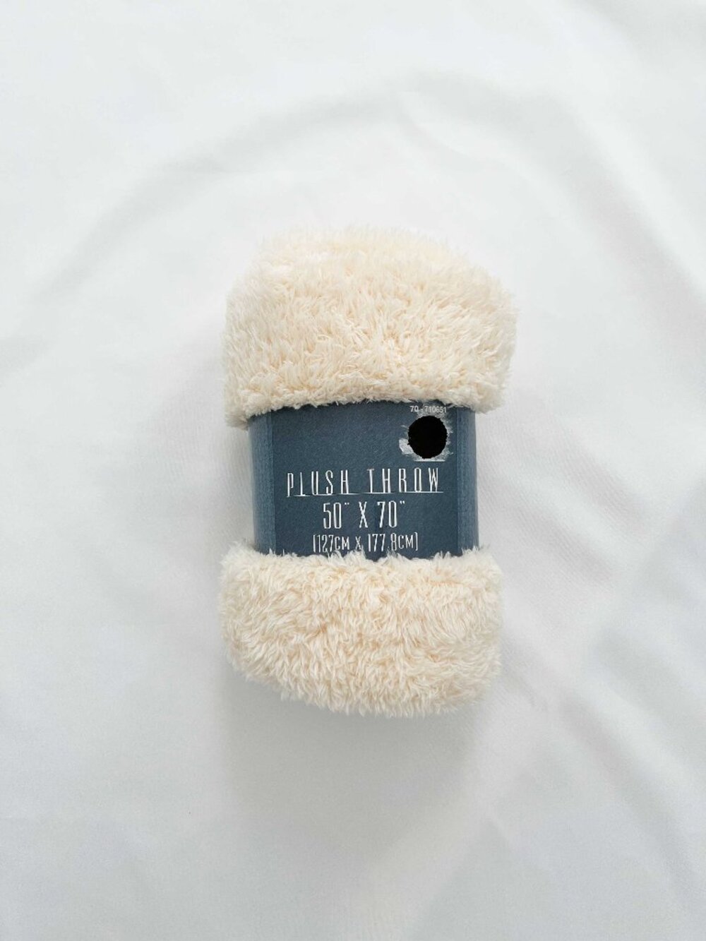 Plush Cream Throw Blanket